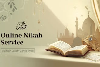 do profession online nikah ceremony with authentic certificate and shari guidant