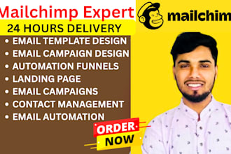 set up mailchimp email marketing with automation and landing pages