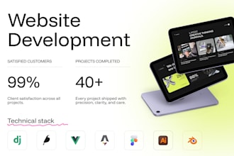 build a professional website with fast loading and smooth UX