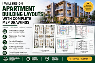 design apartment building layouts with complete mep drawings