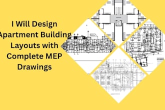 design apartment building layouts with complete mep drawings