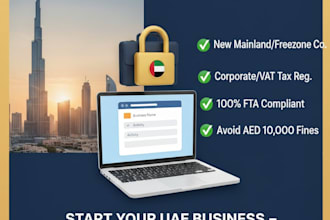 handle uae freezone and mainland company registration and business setup