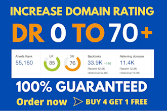 increase ahrefs domain rating dr 70 plus