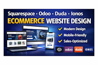 revamp squarespace, odoo website, duda, ionos or square ecommerce website design