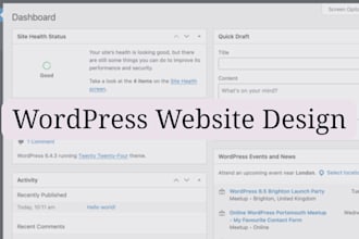 make a professional wordpress site