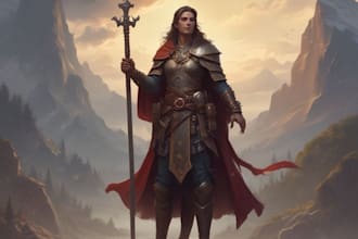 draw fantasy character art, dnd character, game art