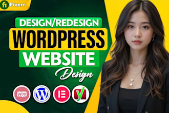 design redesign wordpress website, website development as a full stack developer