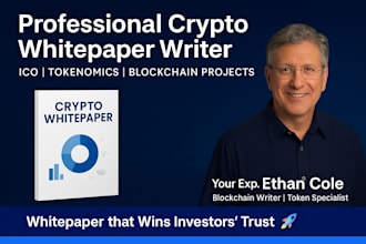 write and design crypto white paper for ico, token and blockchain startups