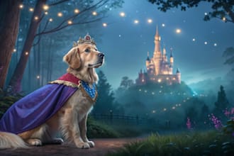 draw disney pet portrait