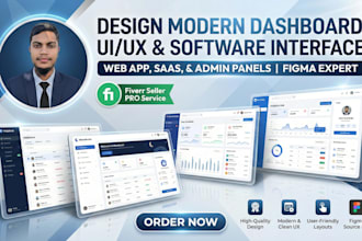 design modern dashboard UI UX saas admin portal interface