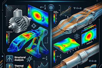 do 3d modeling, fea and cfd on ansys abaqus and solidworks