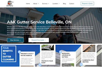 design gutter installation website and roofing website