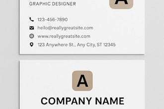design a professional business card and full brand identity