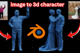 convert 2d image drawing into a 3d character or image to stl model for printing