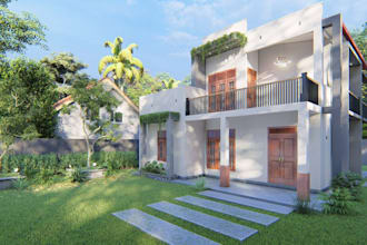 design 3d contemporary exterior,outdoor space,cgi landscape,livingroom rendering