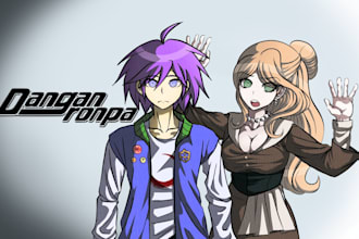 draw your character as a danganronpa sprite