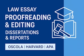 do proofreading, legal research, UK and eu law dissertations and case studies