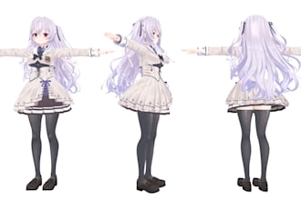 customize vroid 3d avatar,vtuber model with 3d rigging,vrchat anime 3d character