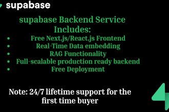 make the best supabase backend with nextjs frontend to make a website