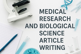 do medical research and biological science article writing