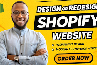 create ecommerce shopify dropshipping website or shopify store shopify design