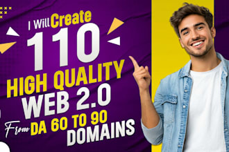 create 110 web 2 0  backlinks