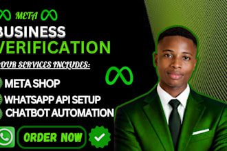 setup meta business suite, whatsapp API, meta business verification