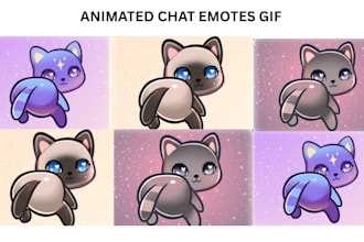 draw custom twitch emotes, animated emotes, chibi emotes, vtuber for stream