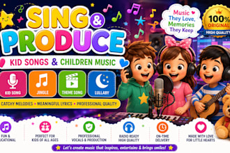 sing and produce kid song children music jingle theme song lullaby