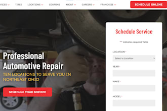 build autorepair shop website automotive ecommerce store vehicle service website