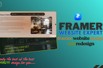 custom framer website design framer site responsive website design landing page