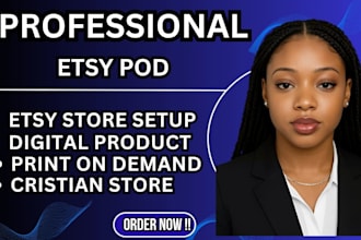 design and setup your cristian pod etsy shop with SEO optimization