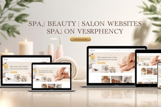 do luxury spa website, sauna gym massage, wellness, salon, beauty, skincare site
