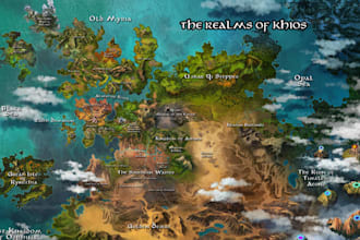 design custom fantasy dnd maps for games, novels, rpg campaigns