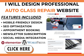 do auto glass repair, auto window replacement, windshield crack repair website