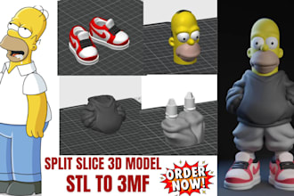 color 3d model to multicolor 3mf file, split, slice stl, 2d to 3d toy forprint