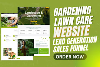build SEO optimized lawn care website landscaping website gardening website