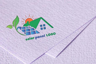 design awesome solar electric renewable energy logo