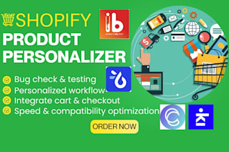 setup shopify product personalizer zepto teeinblue customily inkybay globo hulk