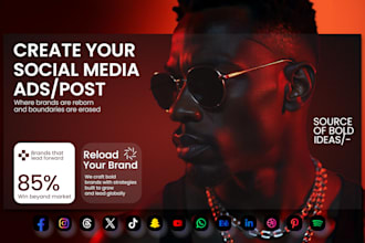 design facebook ads, instagram posts, and google ad banners for your brand