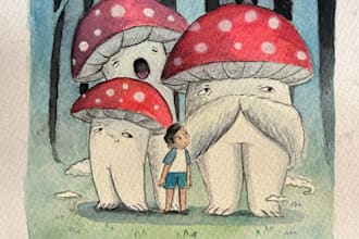draw whimsical watercolor  for your picture book