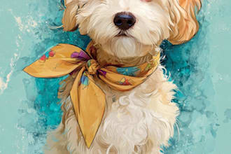 draw disney pets portrait illustration in disney style