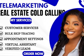 offer real estate cold calling, wholesale real estate leads and skip tracing