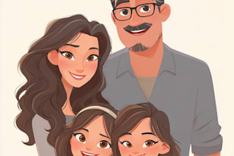 create a disney cartoon illustration