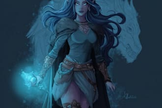 make epic dnd hero illustration with armor