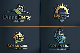solar panel, electrical, power, energy solar logo design