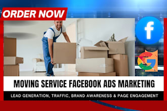 generate hot moving service leads logistic leads packing moving service website