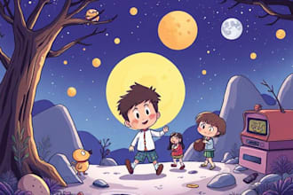 draw a cartoon album cover for you