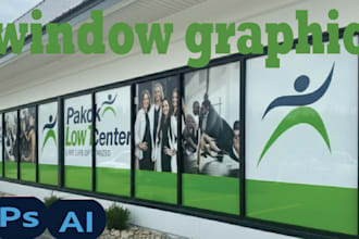 create amazing shopfront,window graphic and wall design