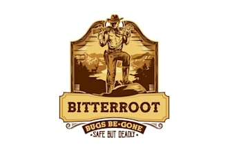 design amazing western logo for pest control company